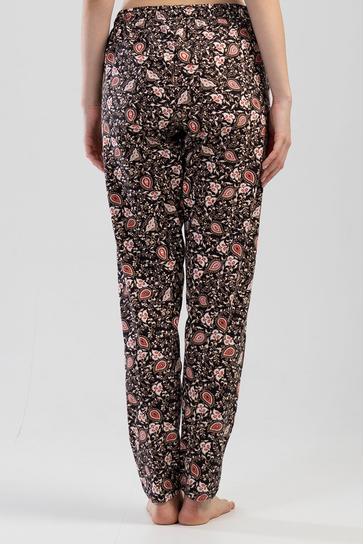 PANTALONI DE PIJAMA DE DAMĂ, DE UNICĂ FOLOSINȚĂ, SUPREM XXL, CU BUZUNAR - CAFENIU