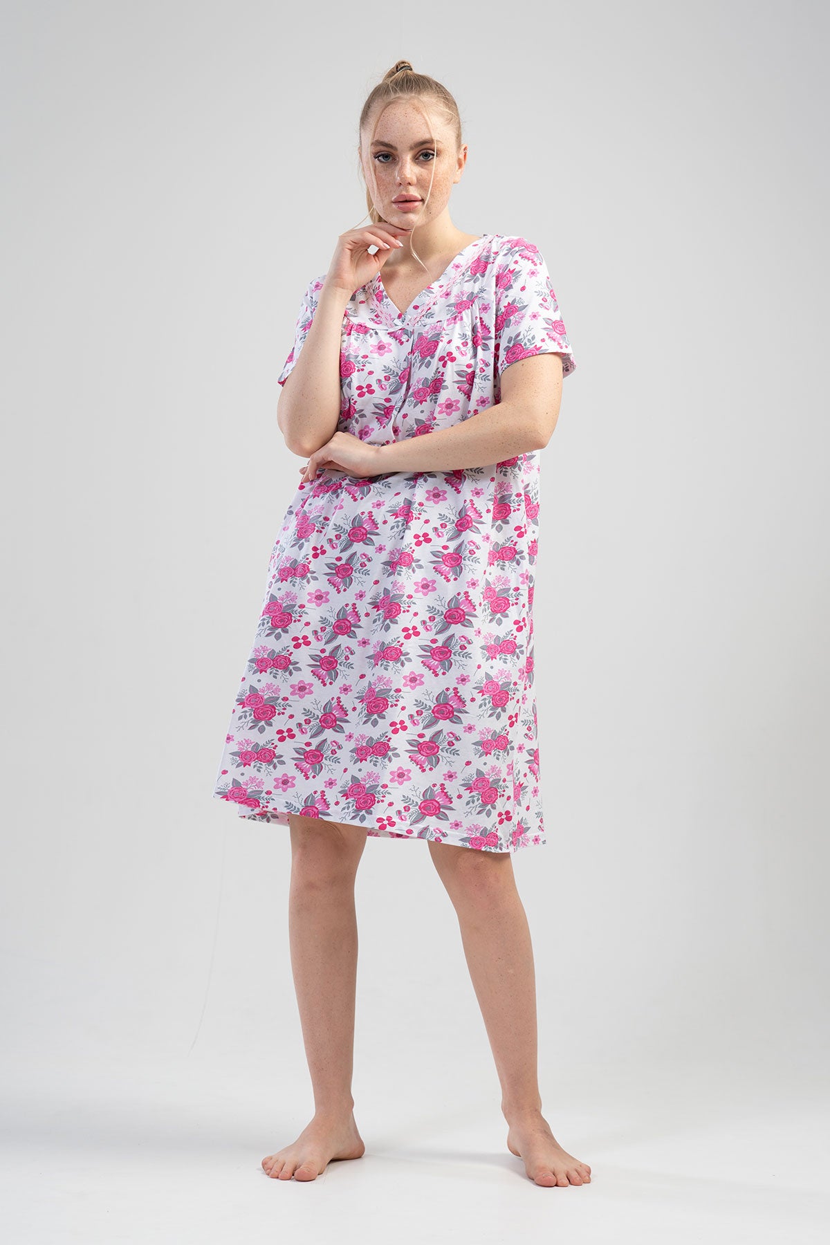 MARAȘ - PIJAMALE CU MÂNECĂ SCURTĂ ȘI PANTALONI SCURȚI - ROZ