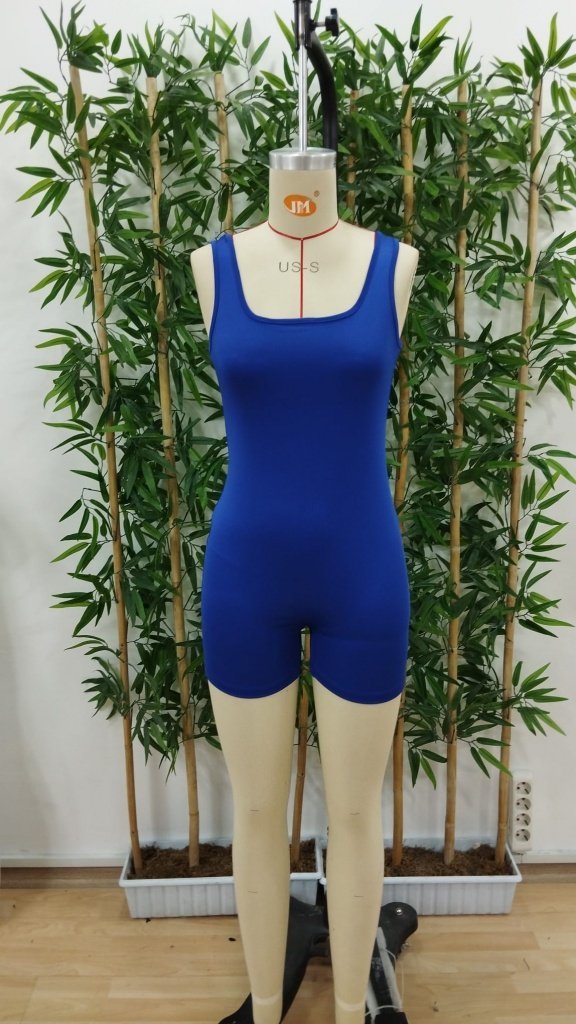 Salopetă mini bodycon Scuba pentru femei, cu decolteu pătrat și spate decupat, 26671