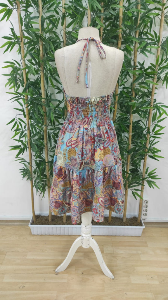 Rochie mini Supreme pentru femei, cu model Halter și legături în talie, 31880