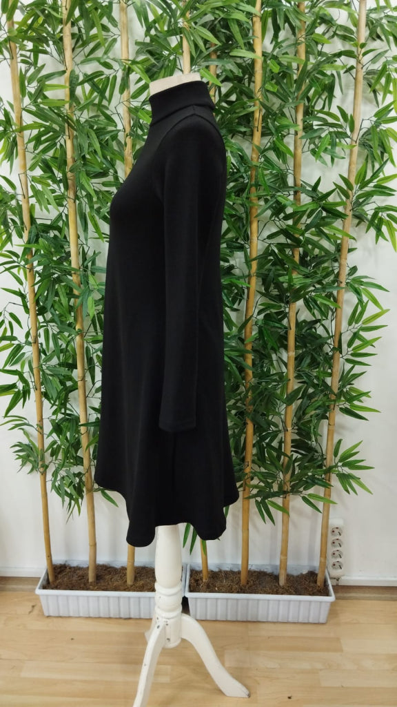 Rochie de damă din acril, cu mânecă lungă și guler înalt, croială lejeră, 32384