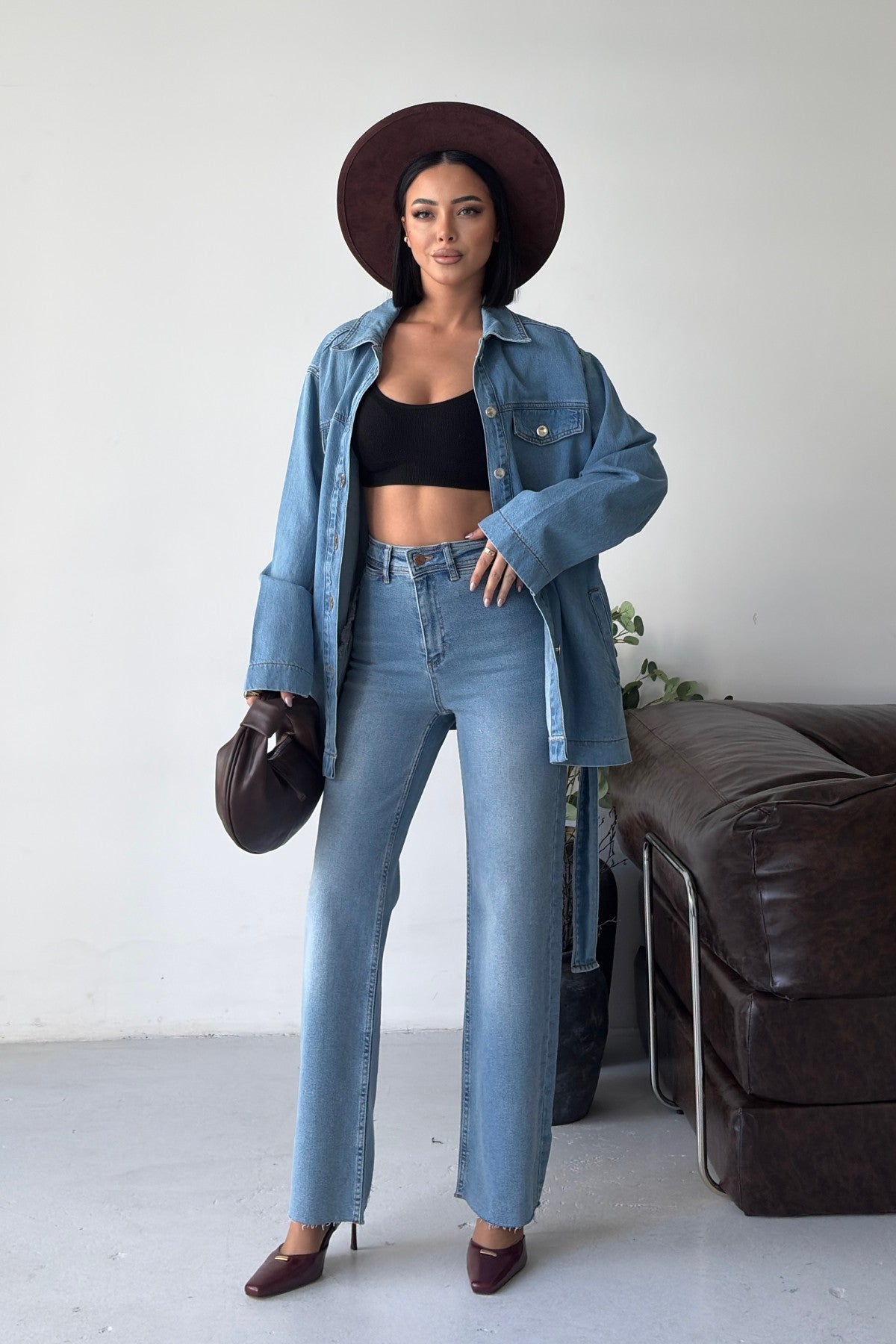 Cămașă Oversized cu Centură 6250