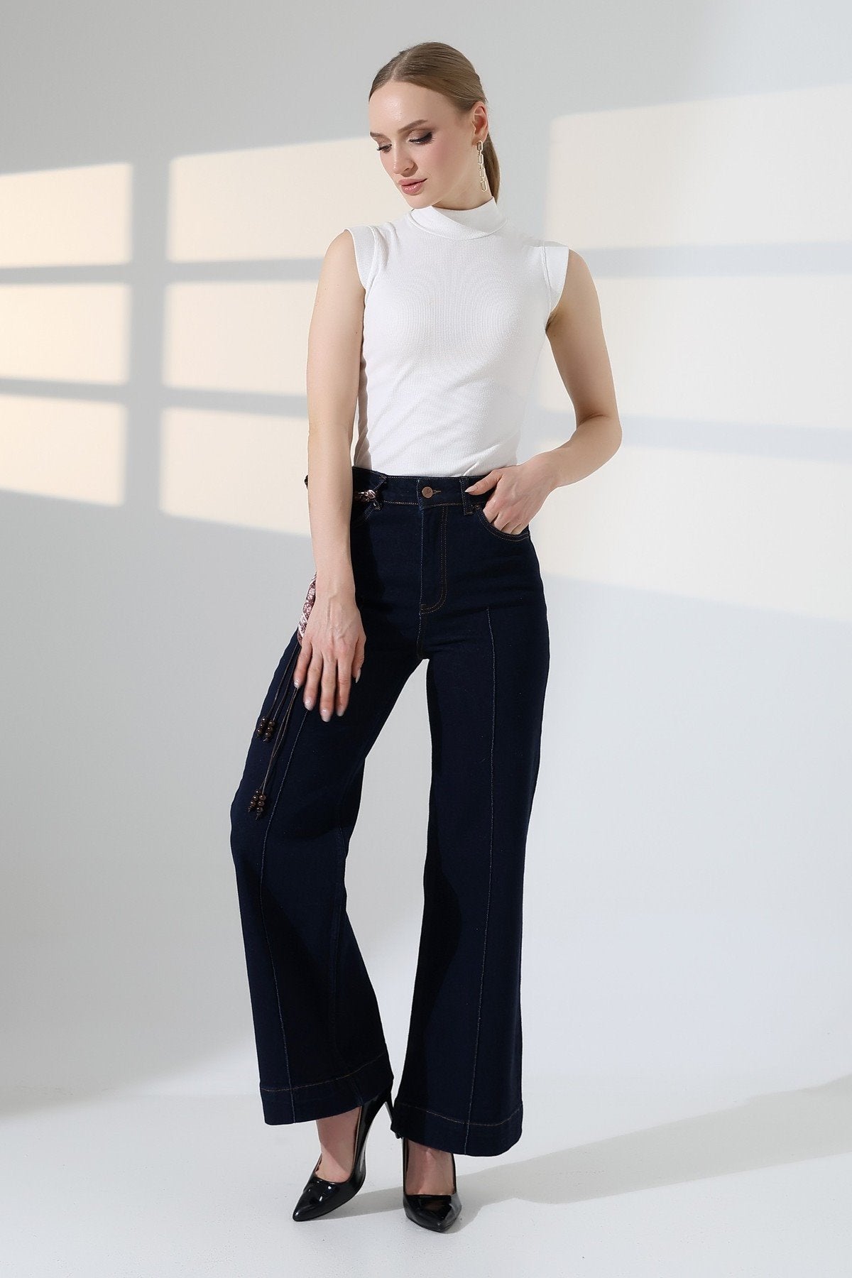 Pantaloni Denim Texturizati 7163
