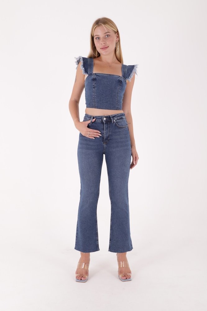 İspanyol Mom Fit Kot Pantolon 1706