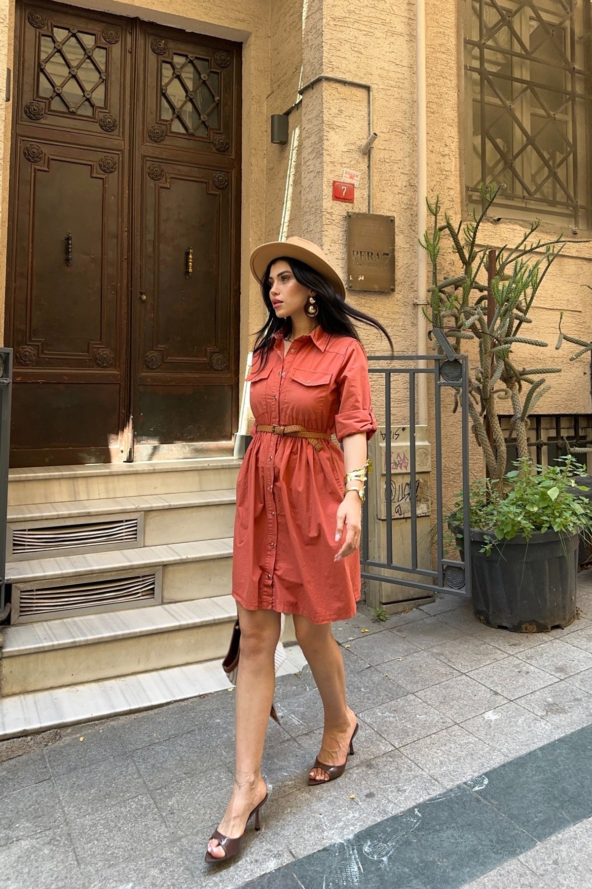 Rochie Denim Scurta cu Detaliu Plegat 3040