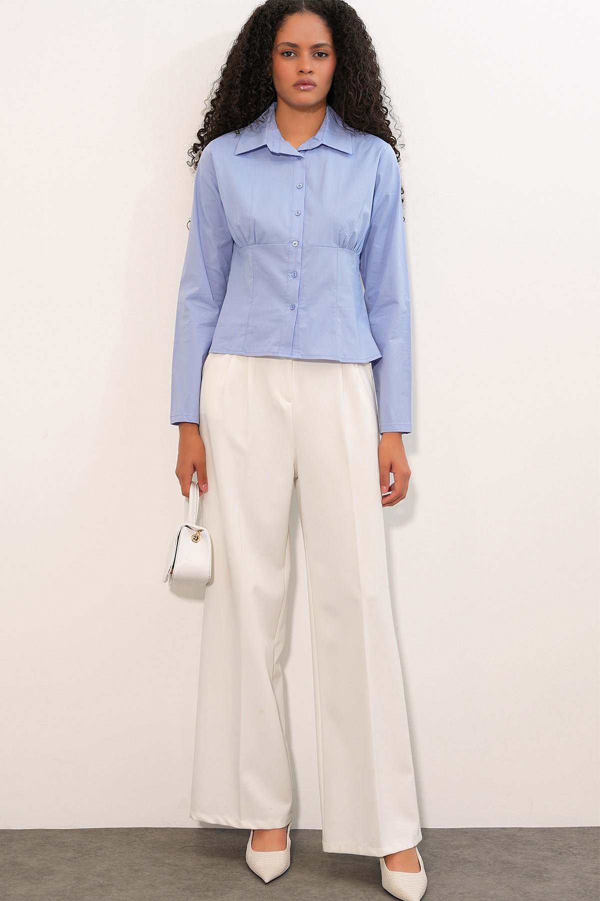 Cămașă Poplin slim fit 20231 - Albastru