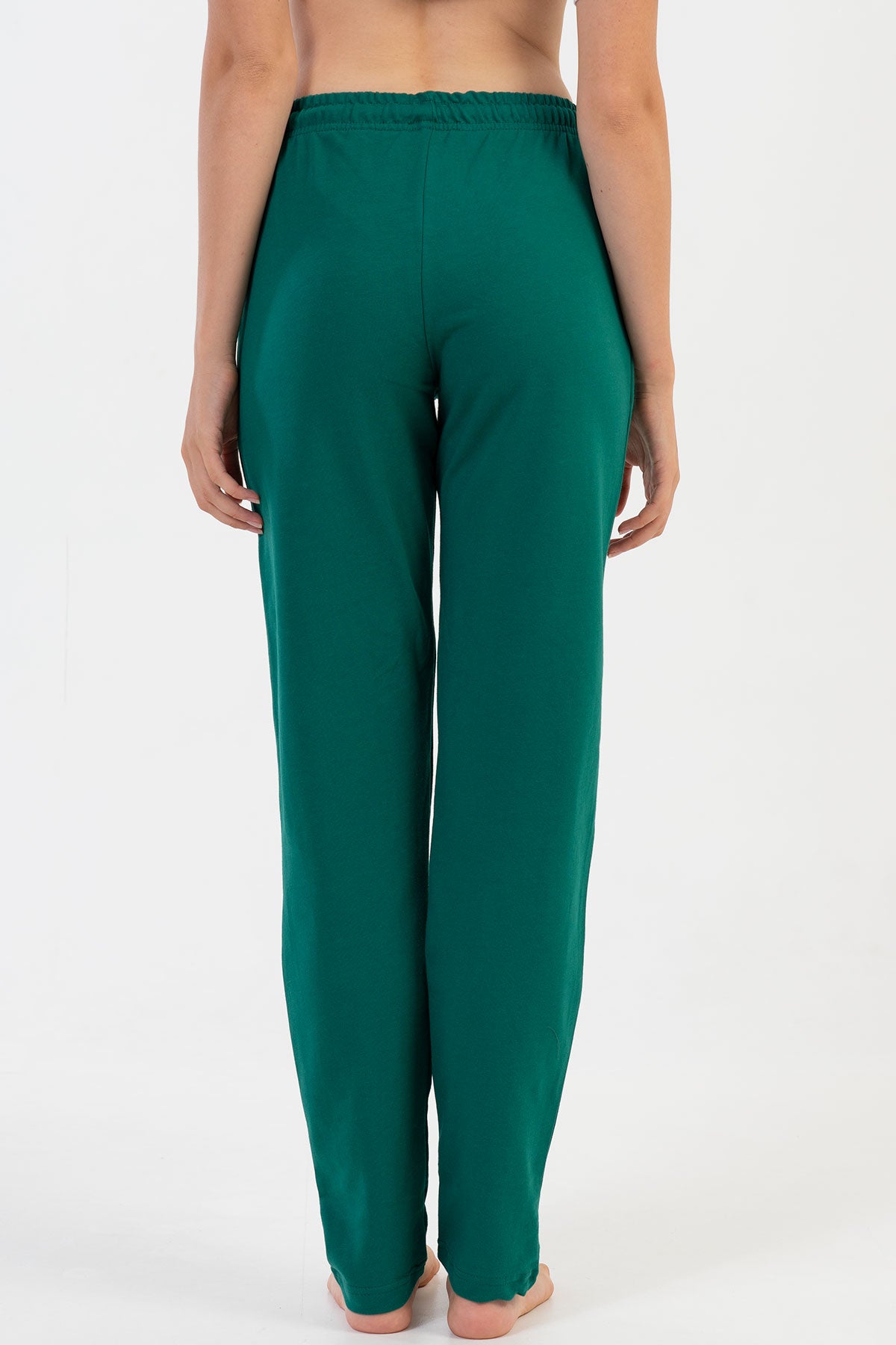 Pijama pantalon lung de damă cu buzunare și șnur, bumbac - MIX