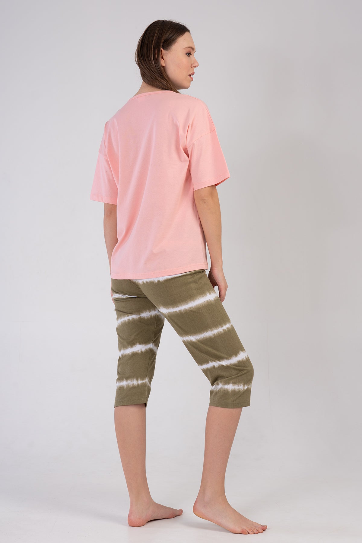 KADIN P.SUPREM V YAKA DUSUK OMUZLU KISA KOL KAPRI TAKIM - 14-1420TCX