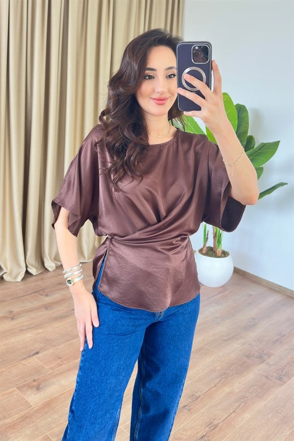 Bluza de Toptan Maro cu Legătură în Cruce