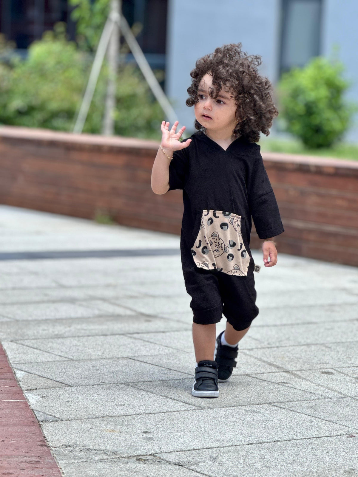 Bebek Unisex Organik Pamuklu Kapüşonlu Tulum | 6 Ay–4 Yaş | RG Brand | RG213 - TAŞ