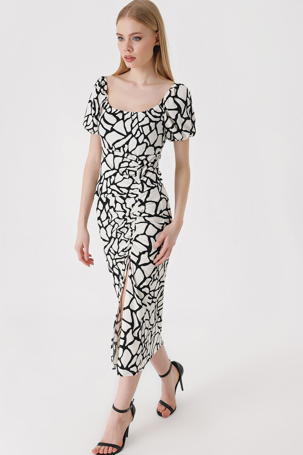 2396 Rochie Tricot Vară Pense - Negru Închis