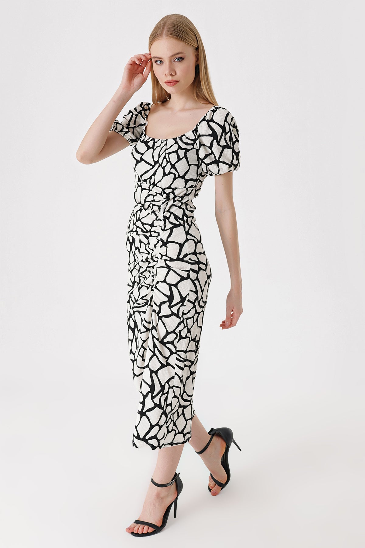 2396 Rochie Tricot Vară Pense - Negru Închis