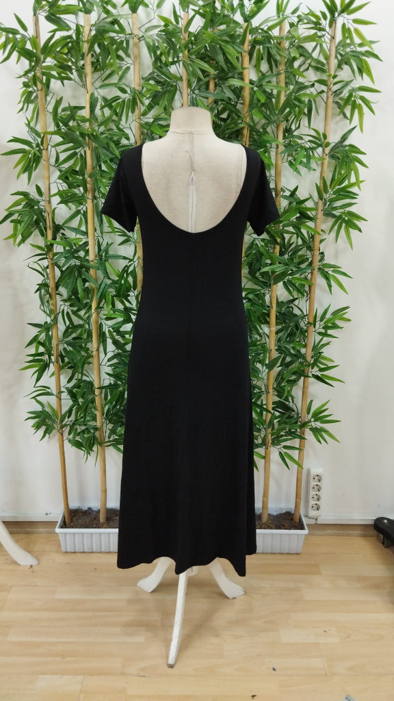 Rochie de damă din viscoză, cu mânecă scurtă, spate decoltată, cu crăpături, 31218