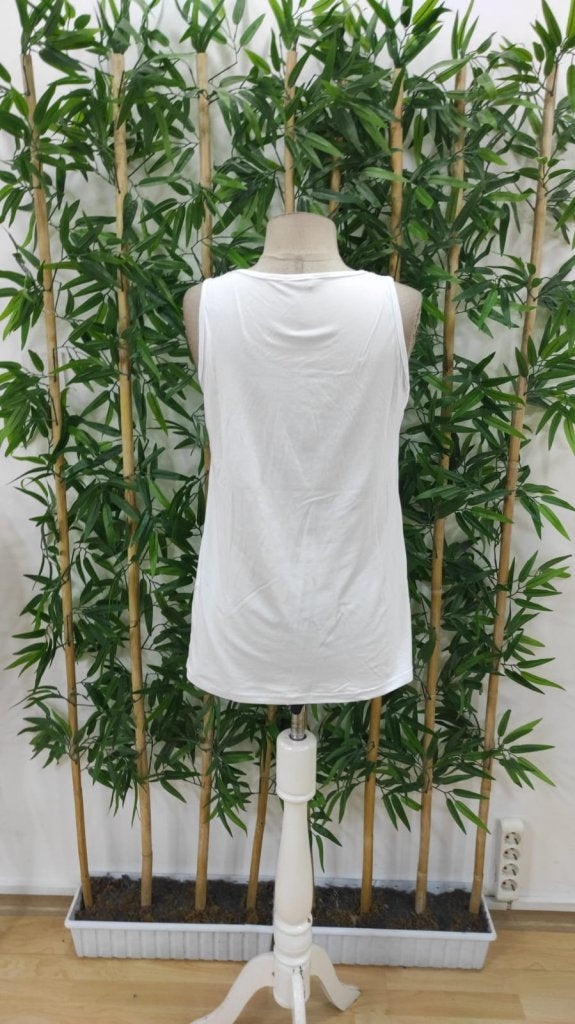 Women's Strappy Round Neck Lace Detail Viscose Blouse, 24151