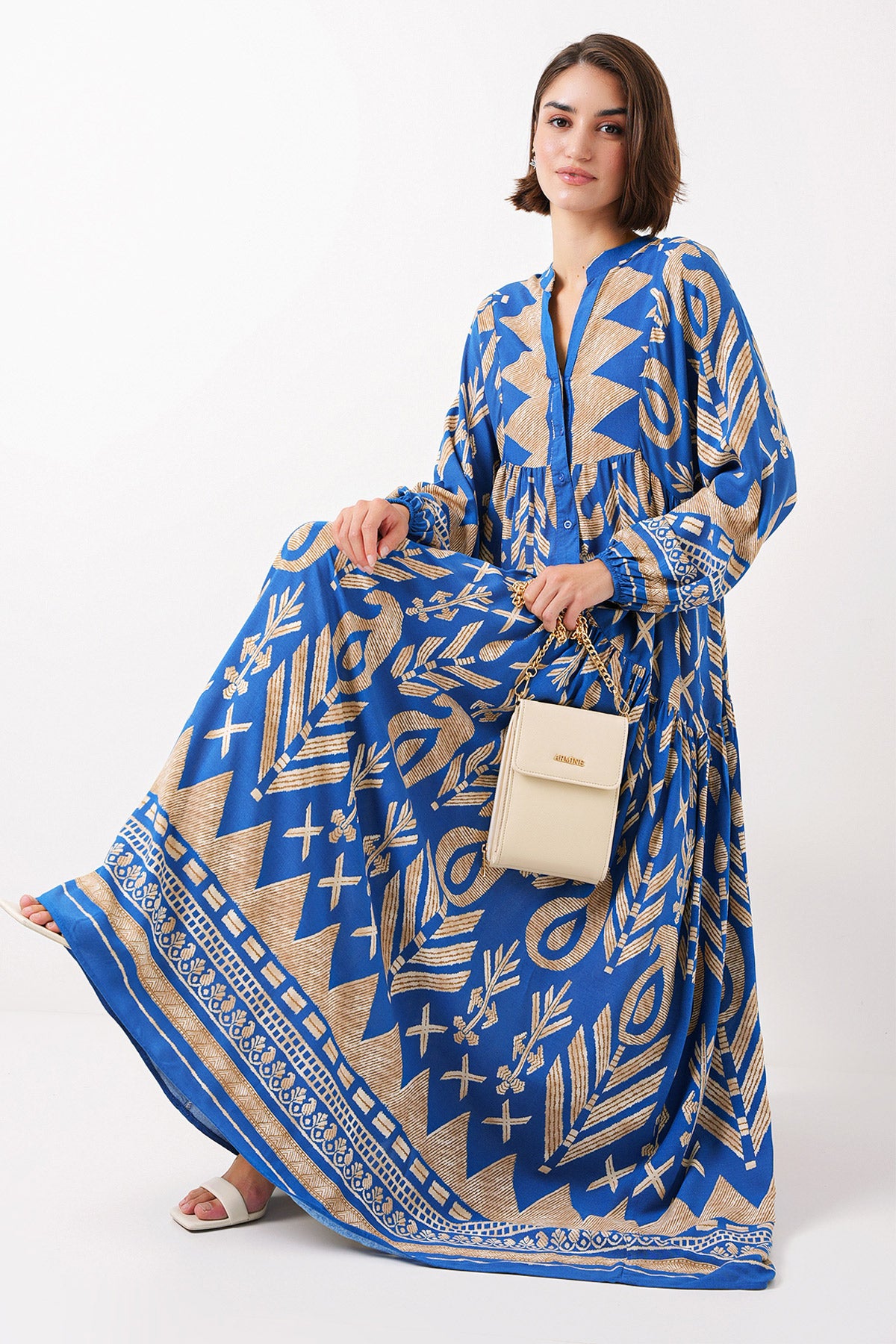 2423 Rochie hijab cu model autentic - F.Mavi