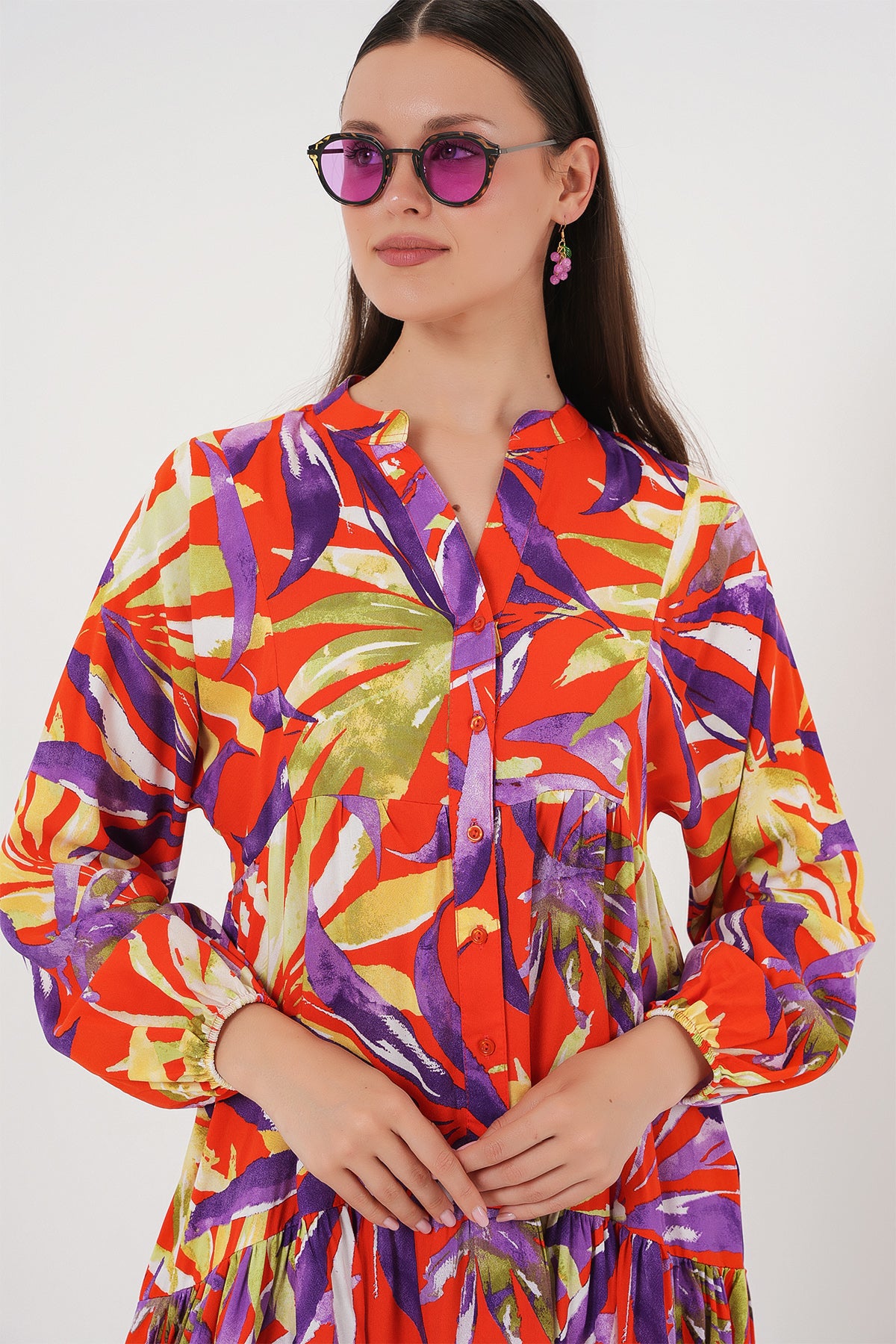 Rochie Hijab Cu Model Autentic 2423 - Lila Deschis