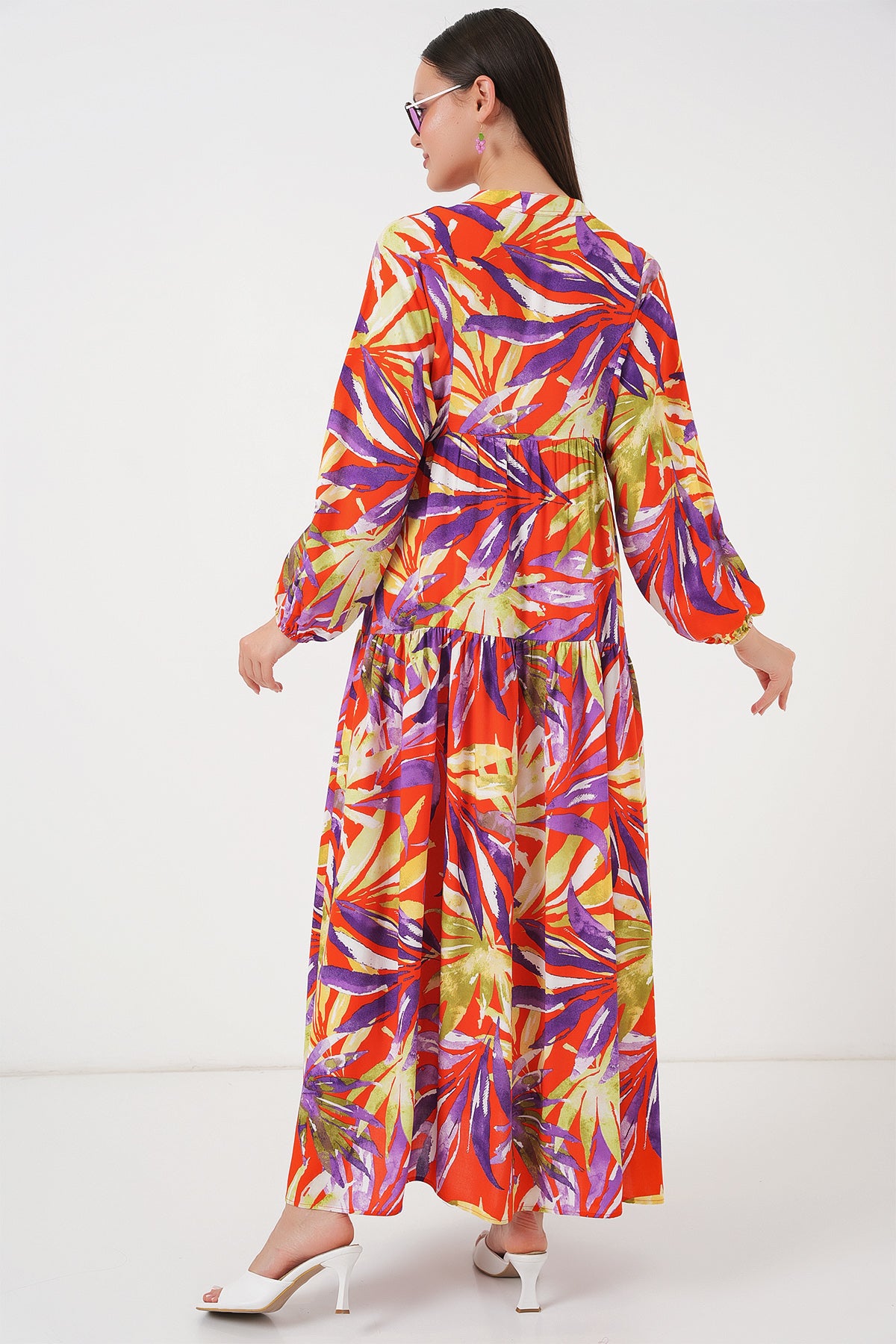 Rochie Hijab Cu Model Autentic 2423 - Lila Deschis