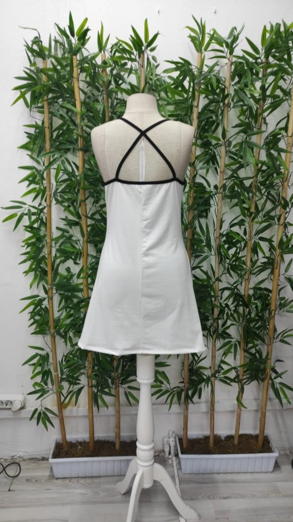 Women's Sleeveless Cami Criss-Cross Back Detail To Do List Print Supima Nightgown Dress, 34160