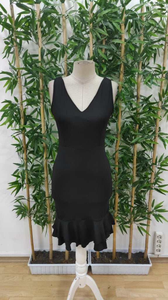 Women's Strappy V-Neck Back-Zip Scuba Dress, 24624