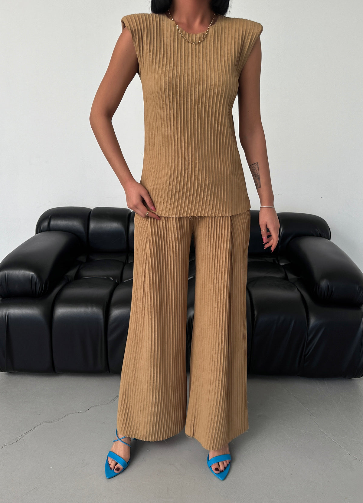 PAMELA PADDED SET - Coffee