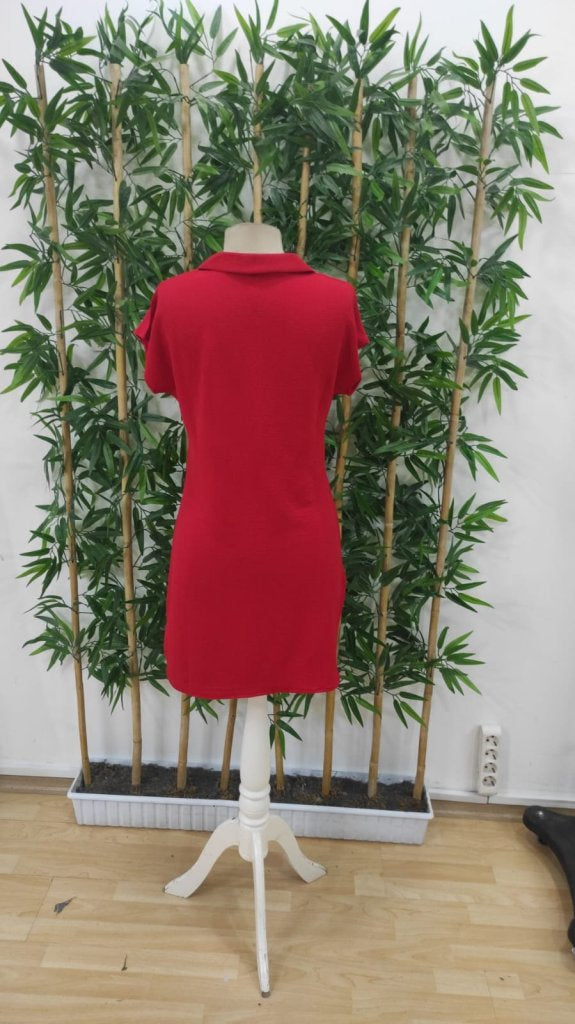 Rochie de damă cu mânecă scurtă și decolteu în V, model creț, 25454