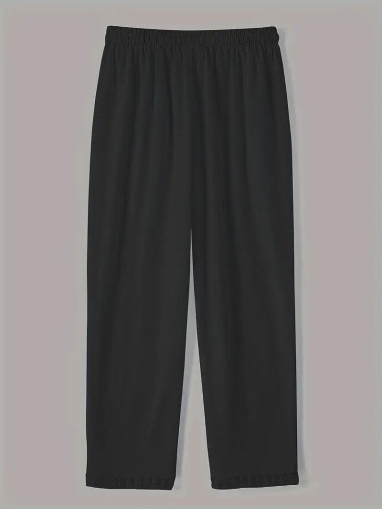 Pantaloni cu talie elastică, cordon, buzunare și dantela la pulpă, pentru femei, 26254