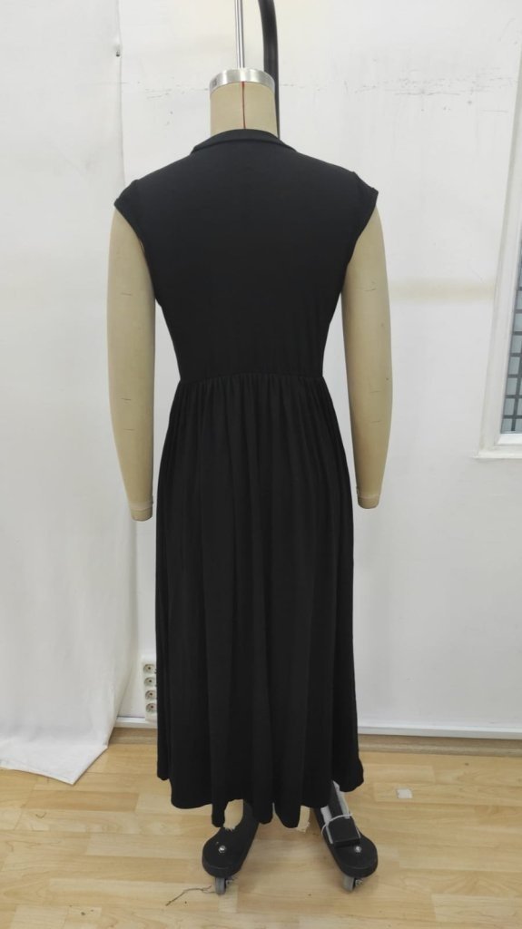 Women's Short Sleeve Semi-Turtleneck Viscose Dress, 26726