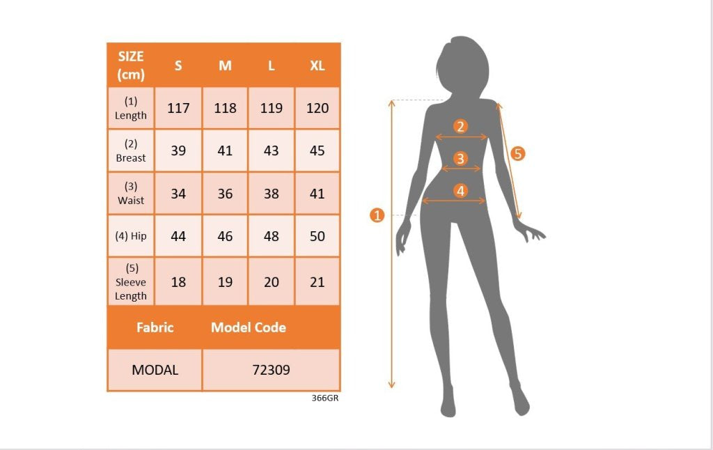 Kadın Yarım Ay Kollu Yuvarlak Yaka önünde Toka Detaylı Modal Maxi Elbise , 26505