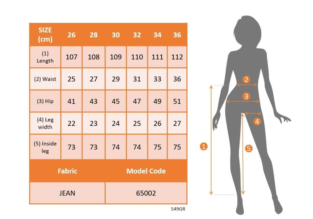 Blugi pentru femei cu talie înaltă, elastic pe laterale și nasturi în față, 32826