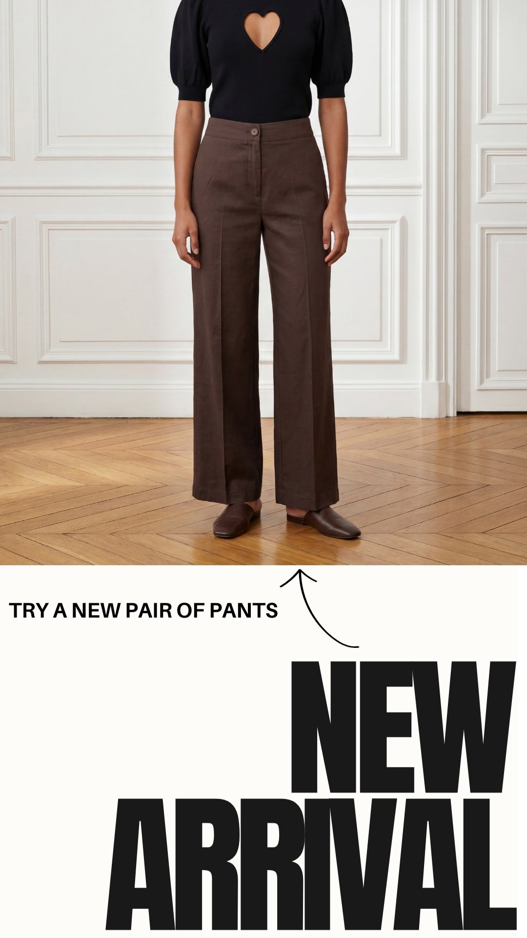 BOSNIA LINEN ELASTIC PANTS - Black