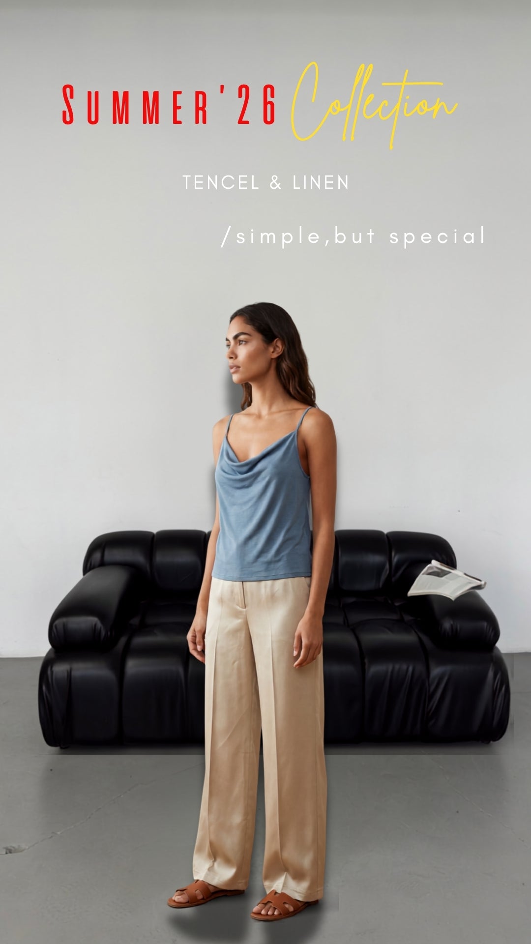 PANTALONI NIL TENCEL - Blană de nurcă