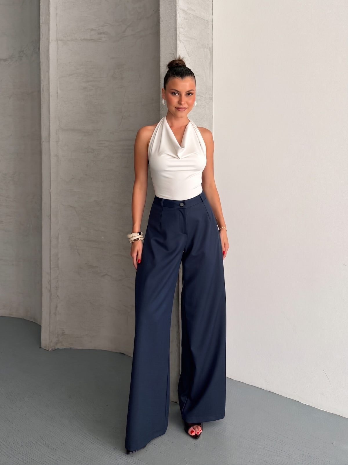 PANTALONI RUMI - Bleumarin