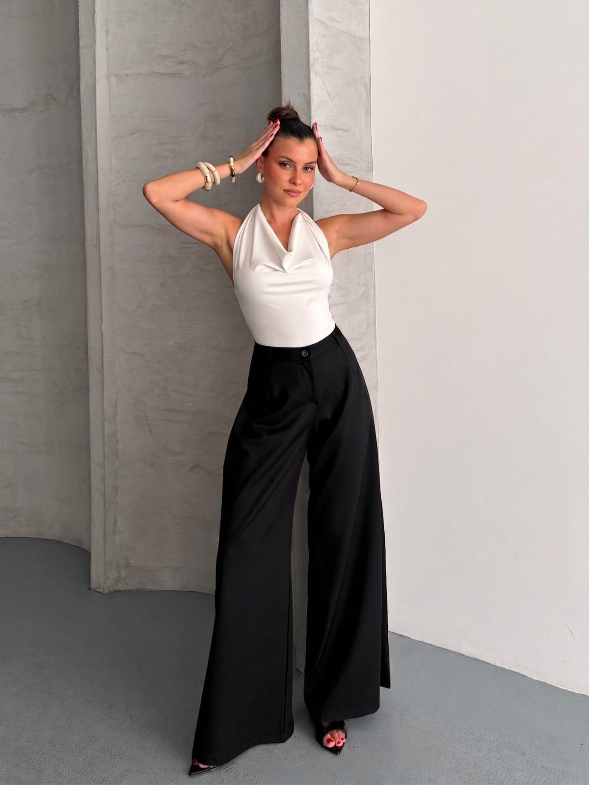 PANTALONI RUMI - Negru