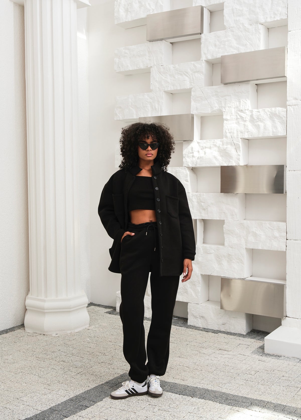 Set trening din trei piese - Negru