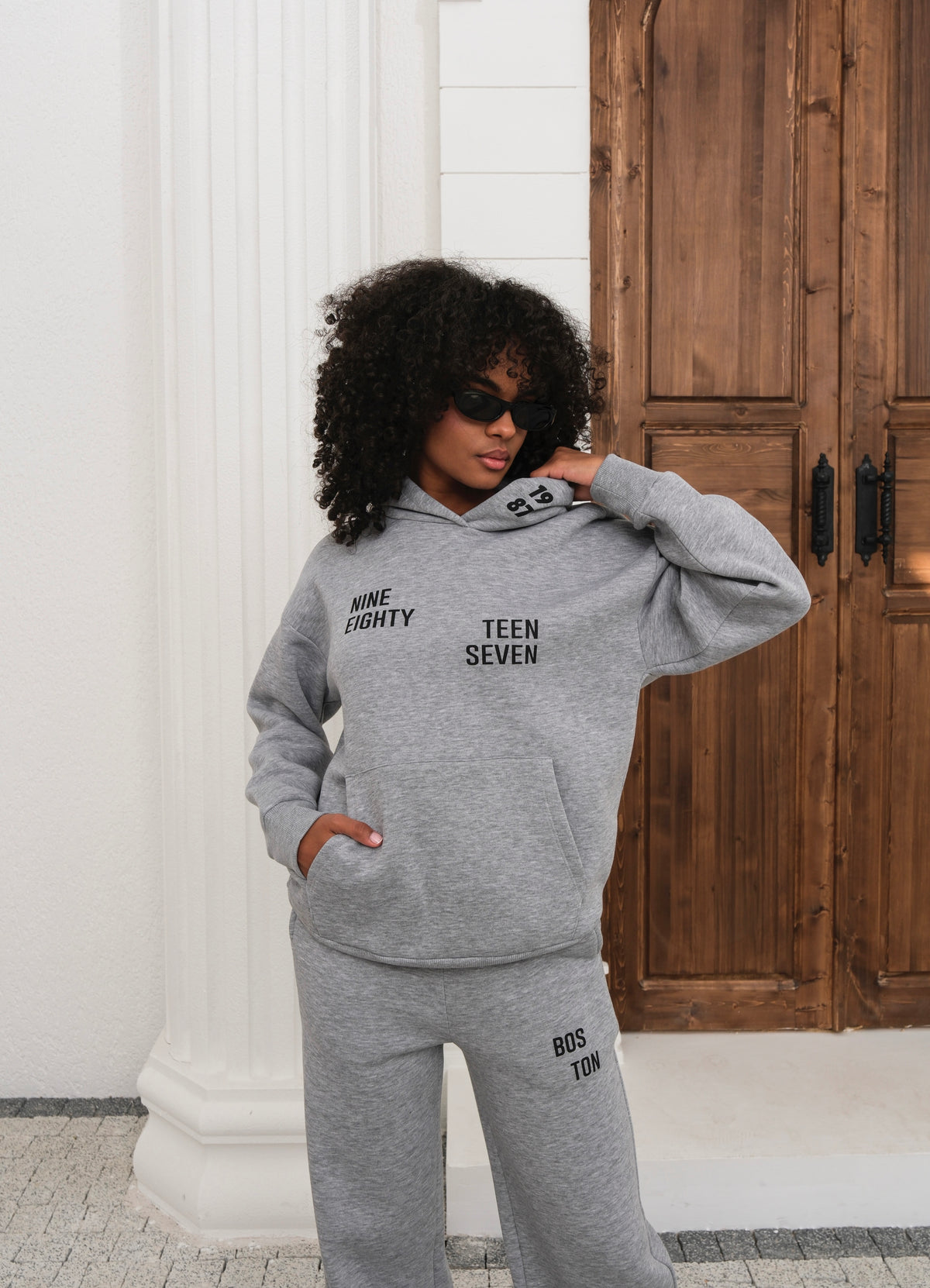 BOSTON HOODİES EŞOFMAN TAKIMI - Gri