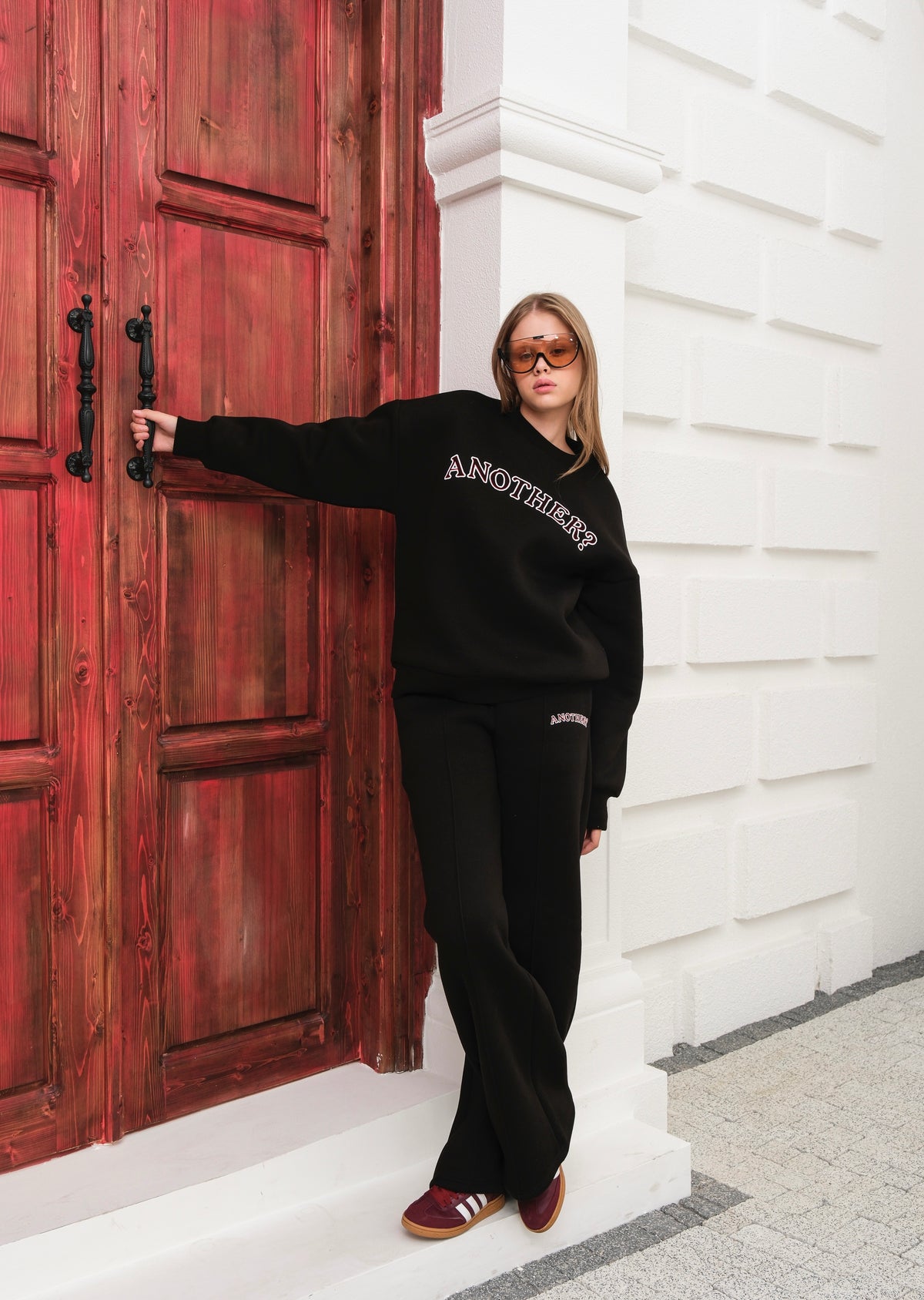 Trening cu broderie - Negru