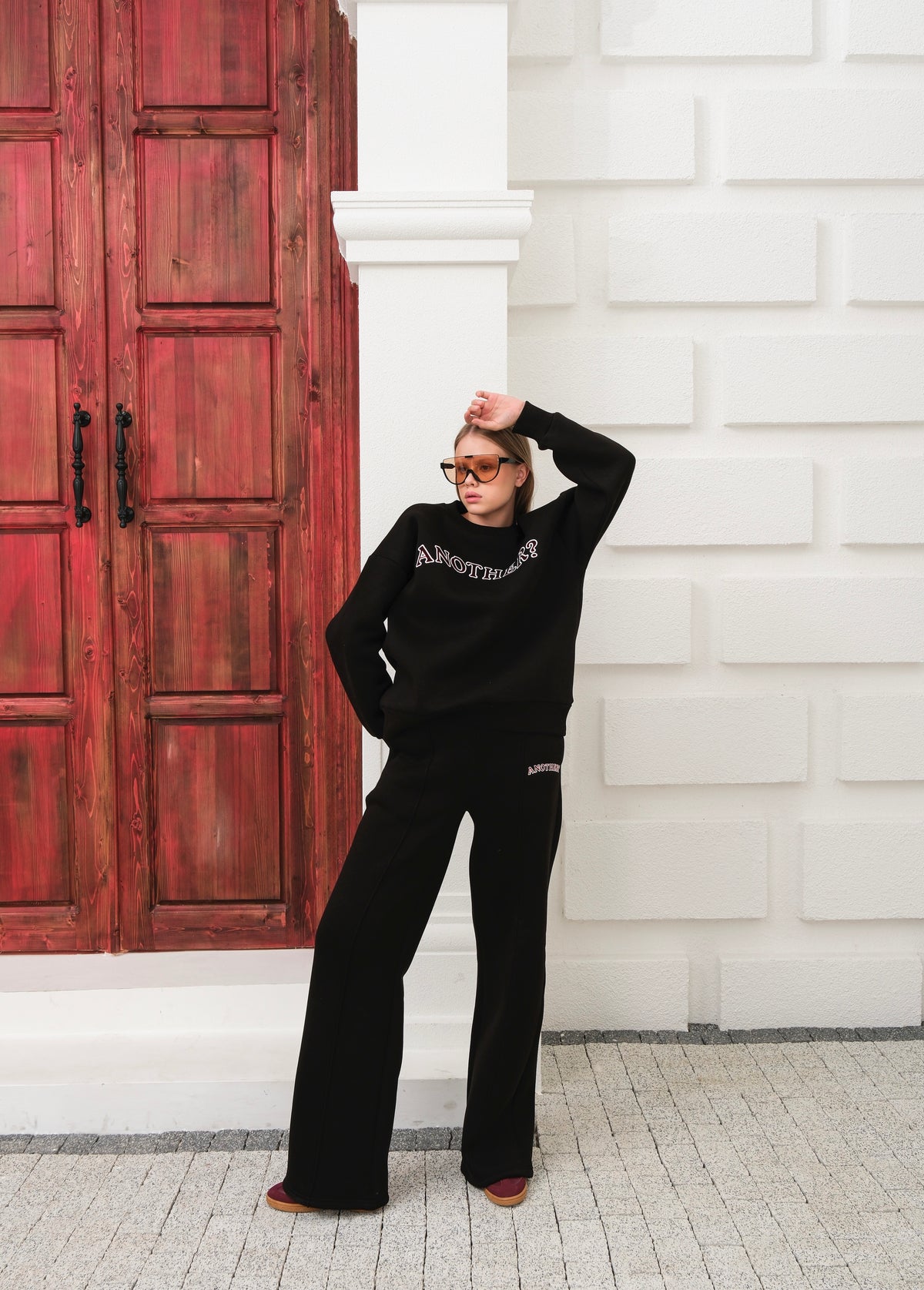 Trening cu broderie - Negru