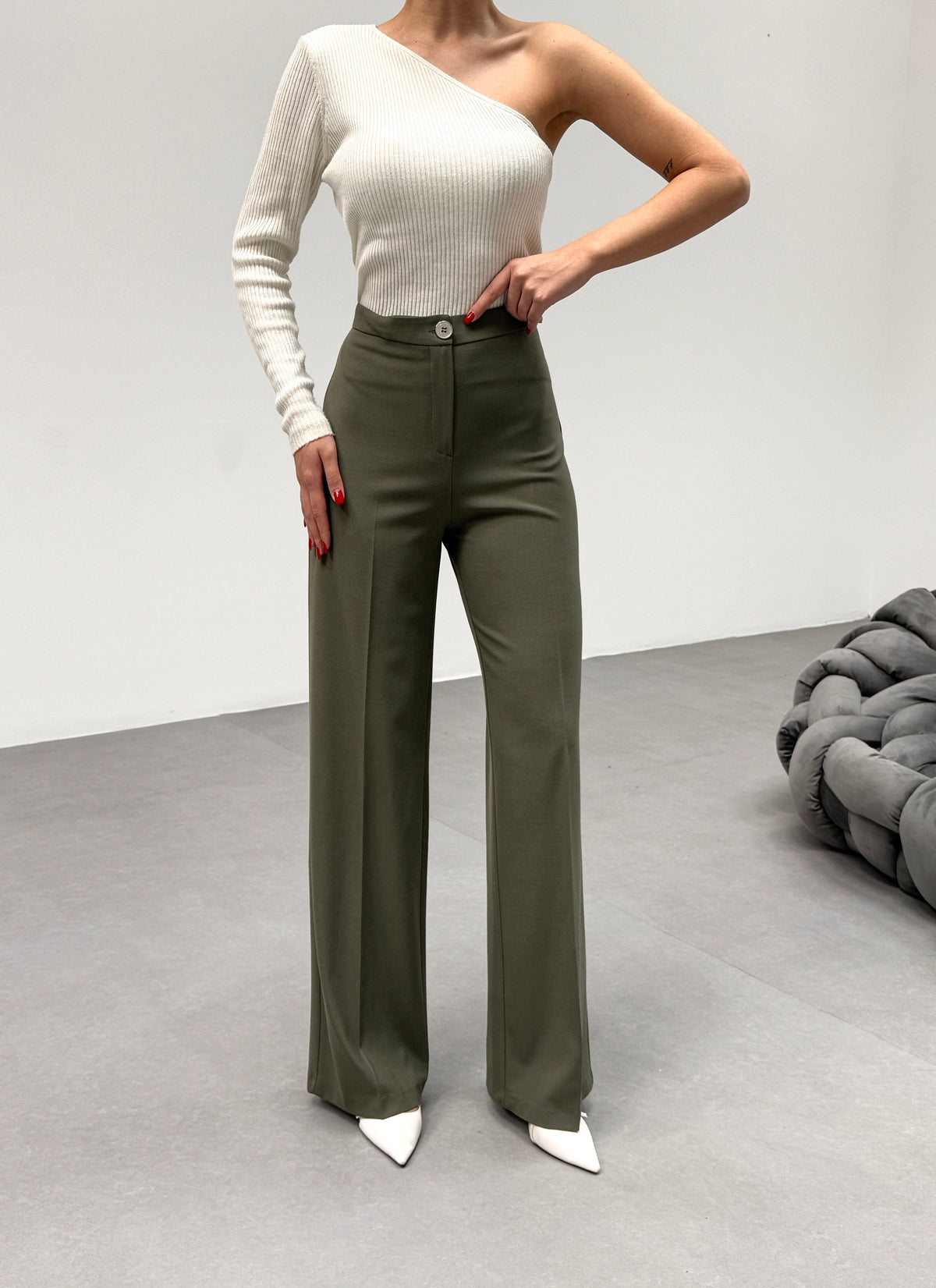 PANTALONI MILANO PALAZZO - Verde