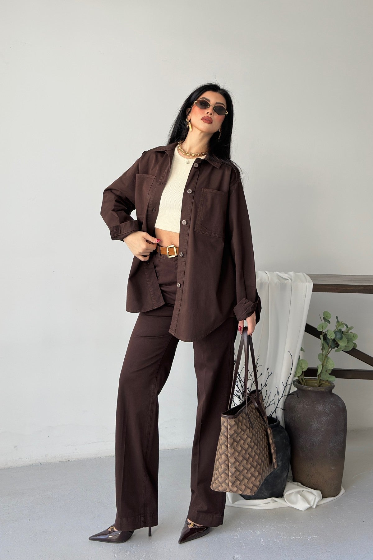 Cămașă Denim Oversized cu Butoane 6080