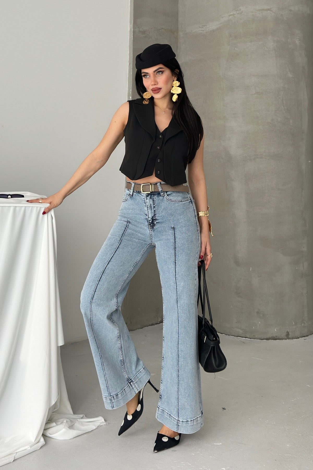 Pantaloni Denim Texturizati 7163