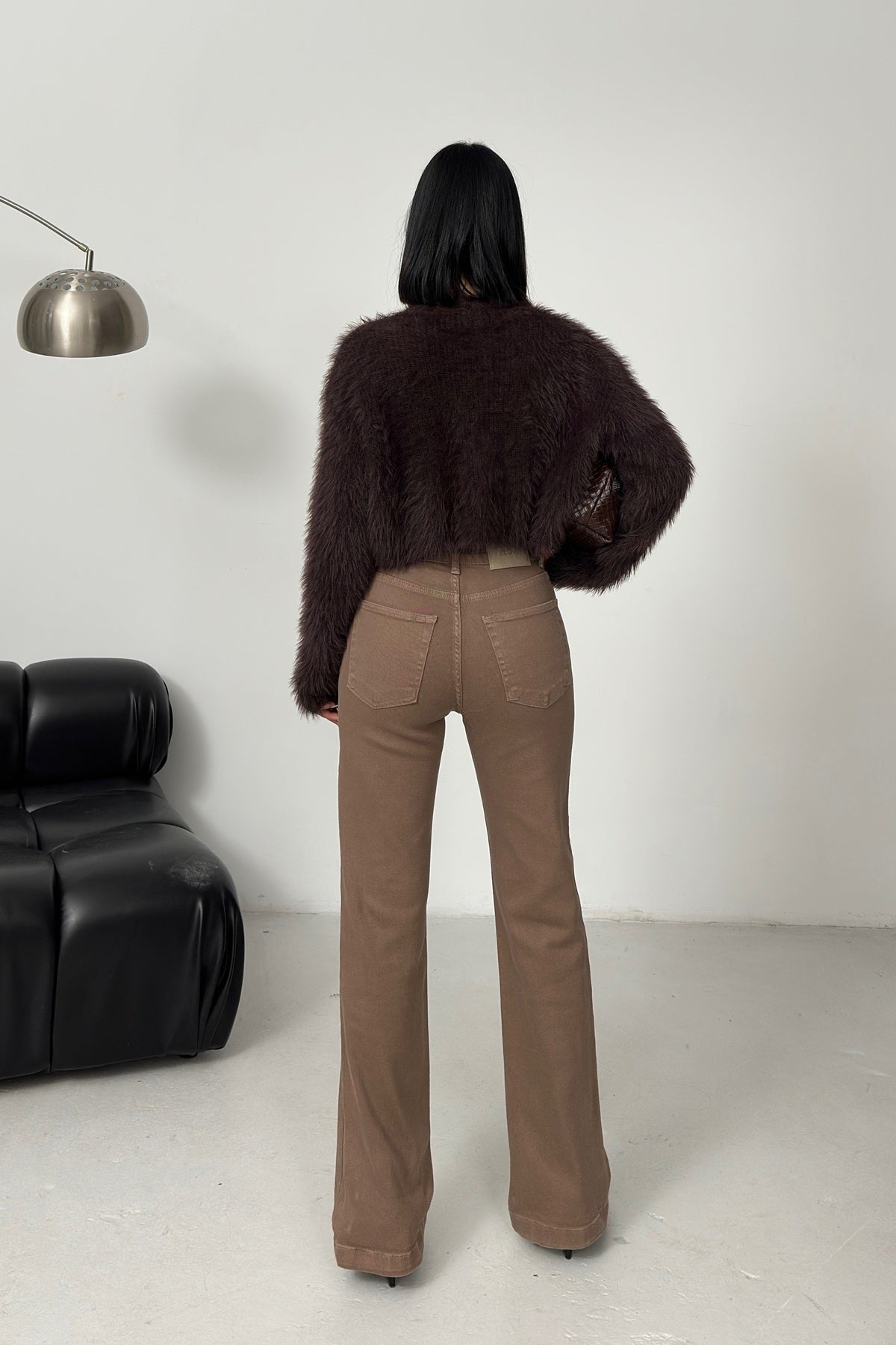 Pantalon Denim Relax Larg cu Cusaturi 7026