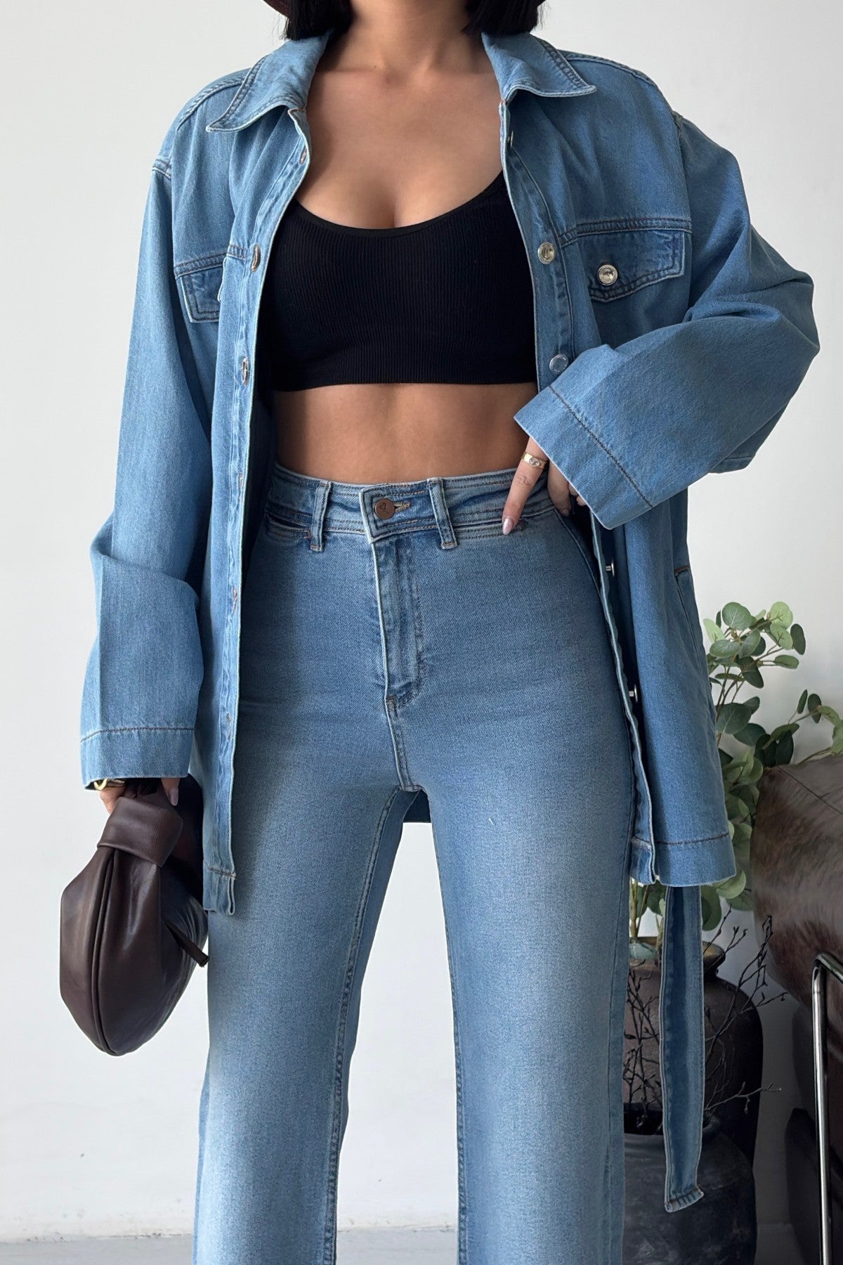 Cămașă Oversized cu Centură 6250