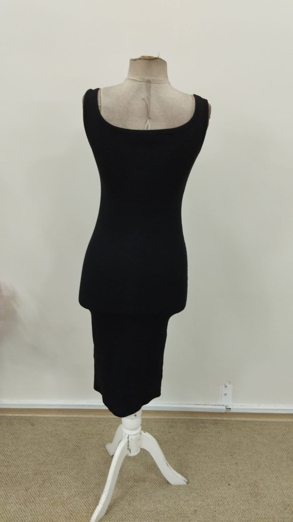 Rochie midi cu corset, decolteu rotund în V și bretele pentru femei, 30894