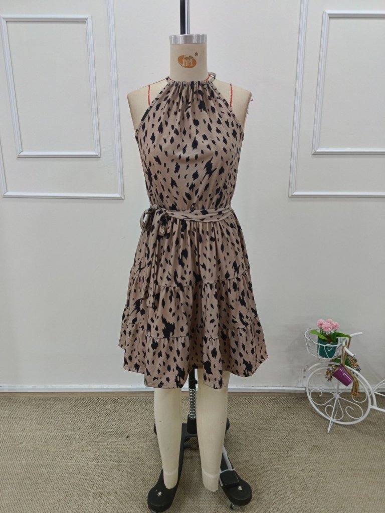 Rochie mini Supreme pentru femei, cu umeri goi, decolteu halter, cu curea, model, 31934