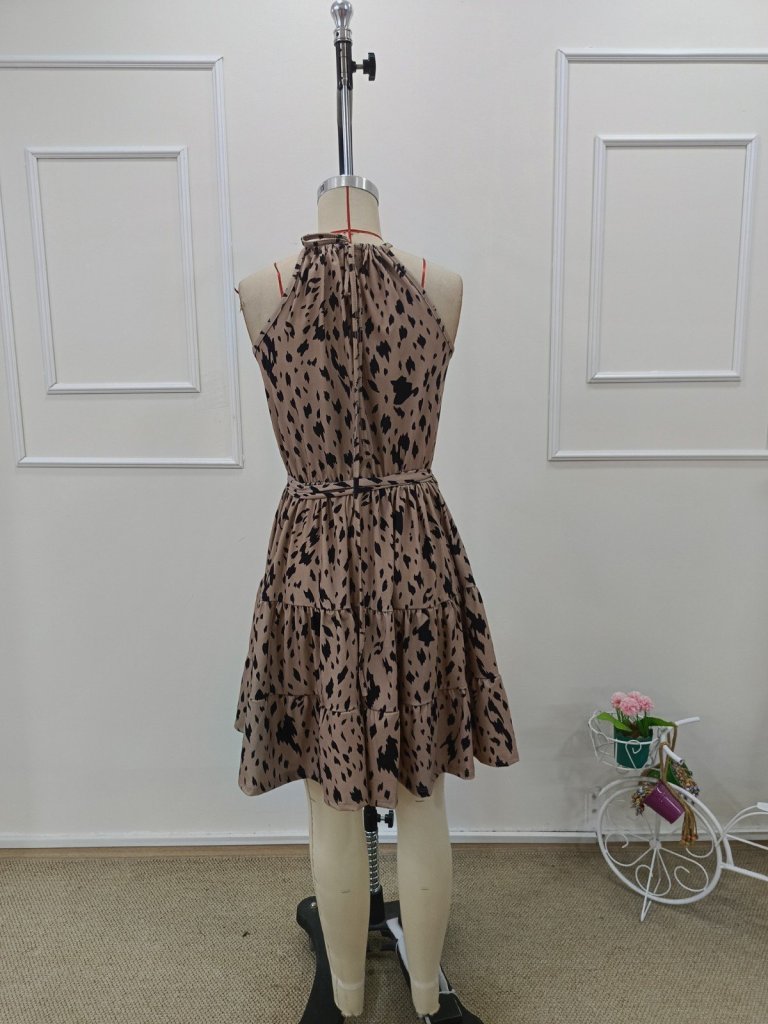 Rochie mini Supreme pentru femei, cu umeri goi, decolteu halter, cu curea, model, 31934