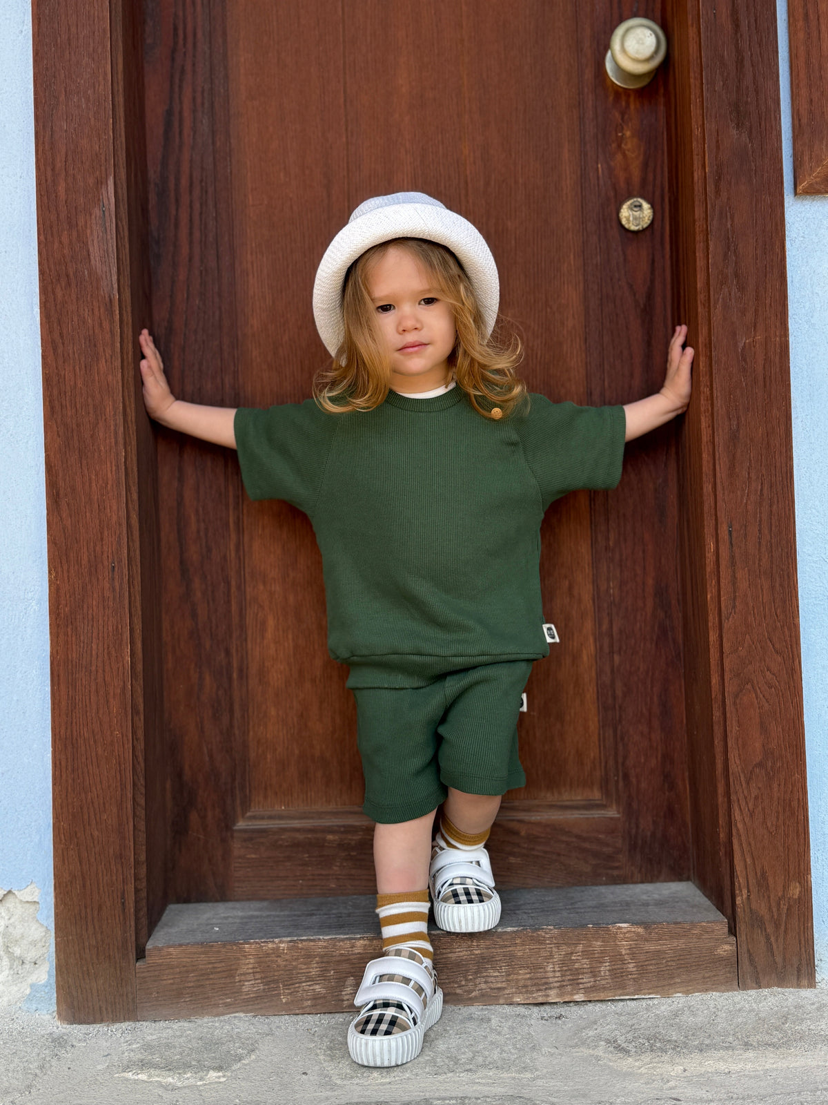 Kız ve Erkek Bebek Yazlık Tişört 2’li Set | 6 Ay–4 Yaş | RG Brand | RG342 - KİREMİT
