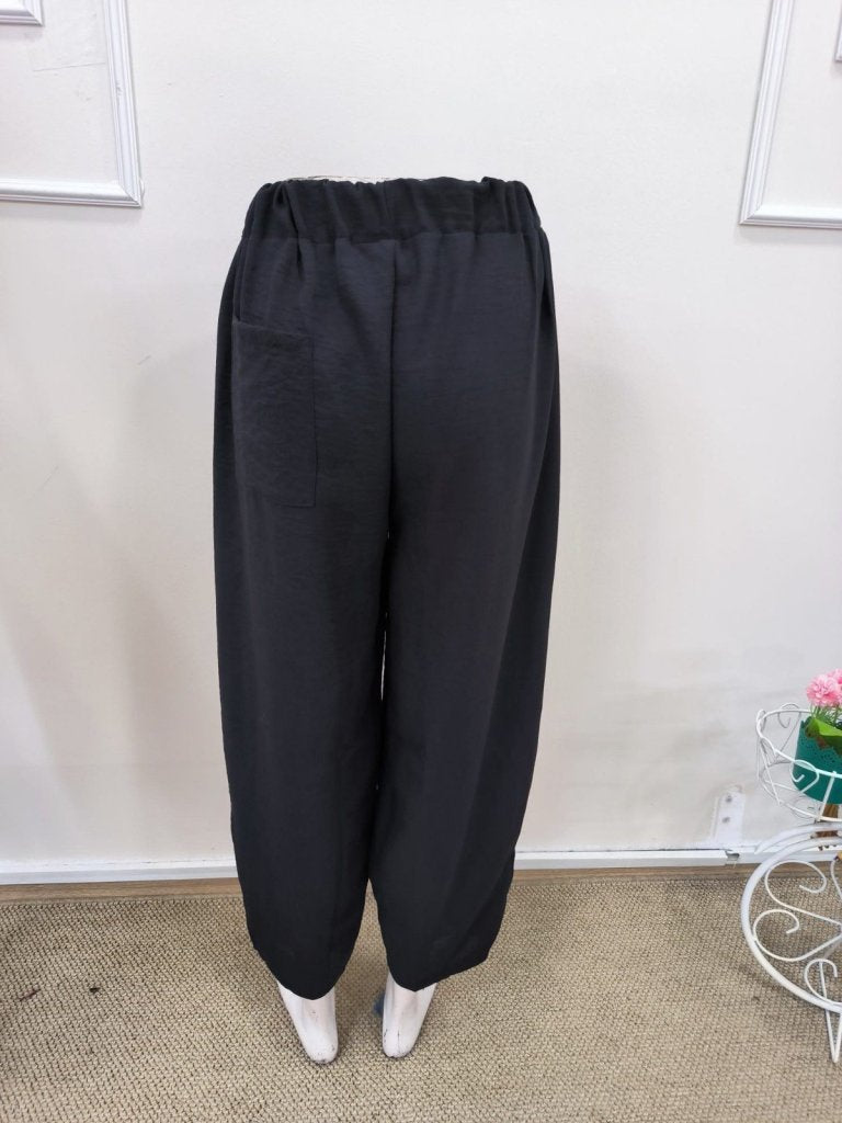 Pantaloni cu talie înaltă pentru femei, cu buzunare, 32067
