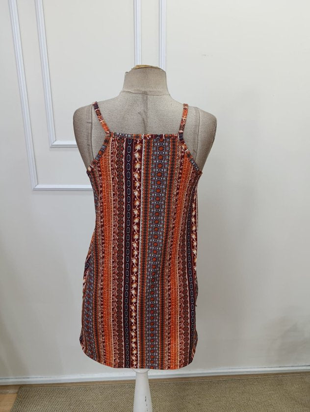 Bluza femininǎ din Super cu model, cu bretele din șnur, guler V, 36328