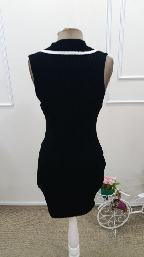 Women's Off-the-Shoulder Ribbed V-Neck Knit Mini Dress, 32727