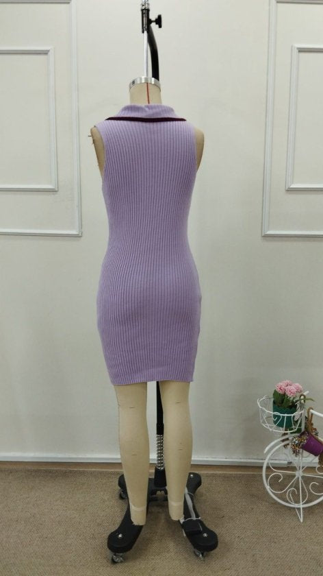 Women's Off-the-Shoulder Ribbed V-Neck Knit Mini Dress, 32729